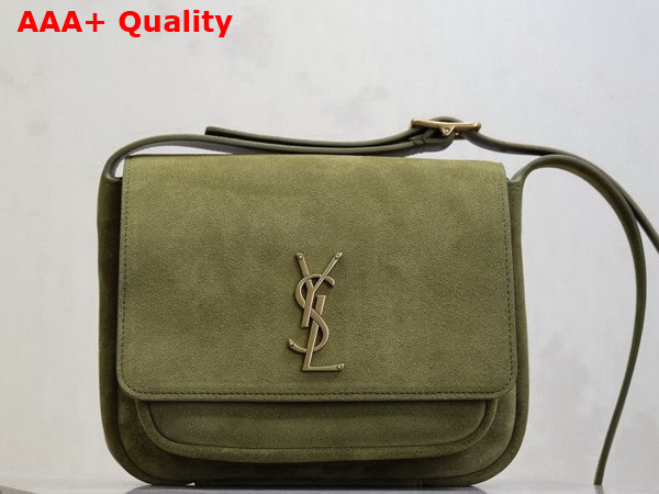 Saint Laurent Niki Satchel in Green Suede Replica