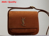 Saint Laurent Niki Satchel in Suede Warm Caramel Cognac Replica