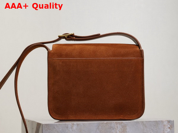 Saint Laurent Niki Satchel in Suede Warm Caramel Cognac Replica
