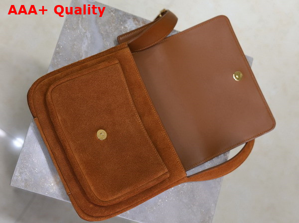Saint Laurent Niki Satchel in Suede Warm Caramel Cognac Replica
