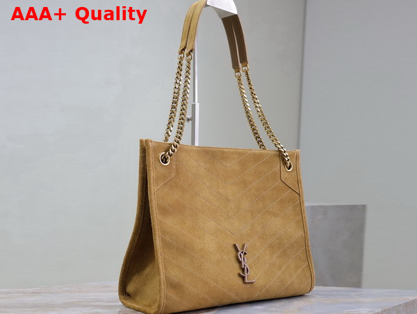 Saint Laurent Niki Shopping Bag in Golden Leaf Suede Calfskin Replica