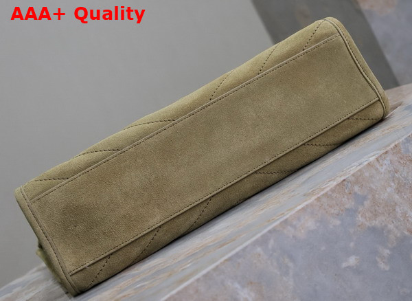 Saint Laurent Niki Shopping Bag in Khaki Suede Calfskin Replica