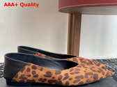 Saint Laurent Nour Slippers in Leopard Suede Replica