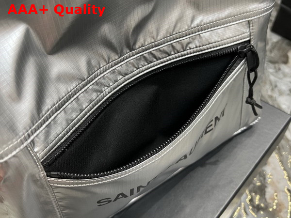 Saint Laurent Nuxx Backpack in Silver Nylon Replica