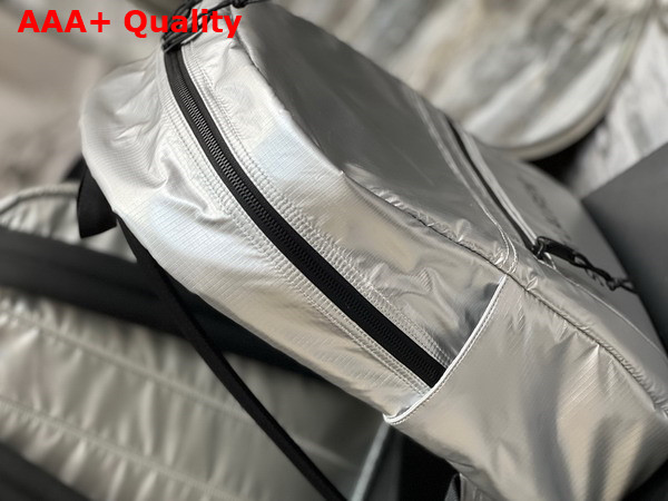 Saint Laurent Nuxx Backpack in Silver Nylon Replica