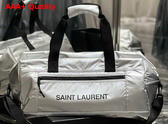 Saint Laurent Nuxx Duffle in Silver Nylon Replica