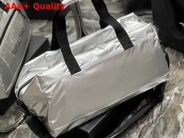 Saint Laurent Nuxx Duffle in Silver Nylon Replica