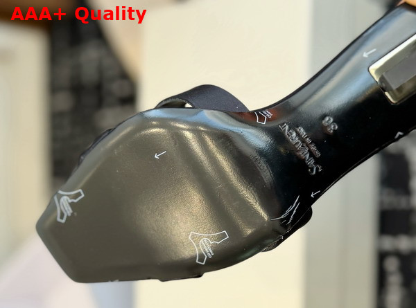 Saint Laurent Opyum Mules in Satin Crepe Black 8189319 Replica