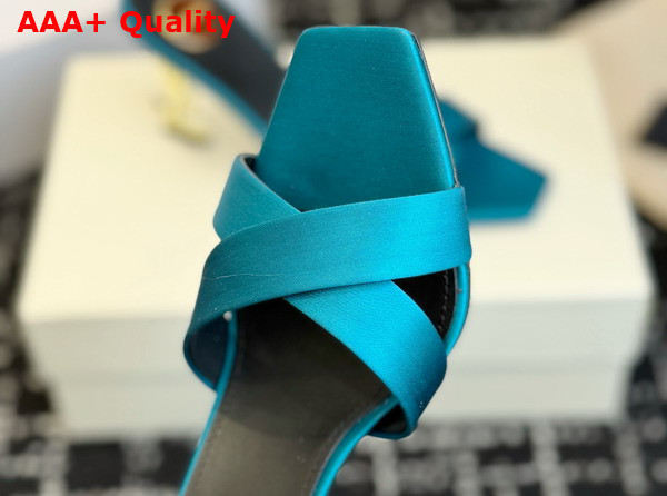 Saint Laurent Opyum Mules in Satin Crepe Canard 8189319 Replica