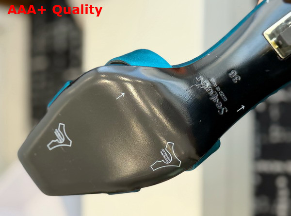 Saint Laurent Opyum Mules in Satin Crepe Canard 8189319 Replica