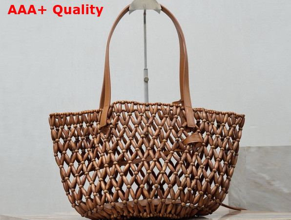 Saint Laurent Panier Small in Wood Beads 862075 Replica