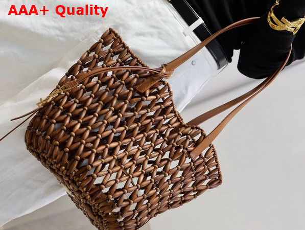 Saint Laurent Panier Small in Wood Beads 862075 Replica