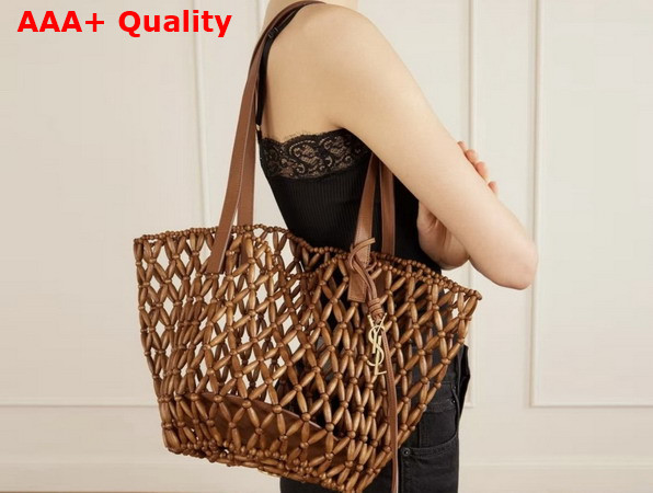 Saint Laurent Panier Small in Wood Beads 862075 Replica