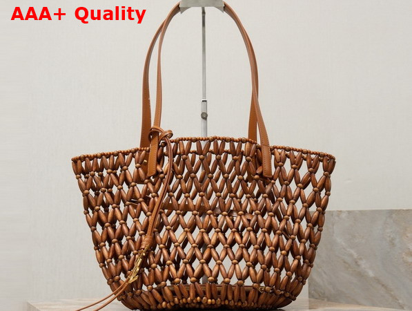 Saint Laurent Panier Small in Wood Beads 862075 Replica