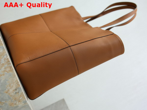 Saint Laurent Paris 4 Carre Tote in Toasted Brown Leather 862368 Replica