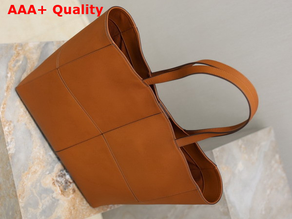 Saint Laurent Paris 4 Carre Tote in Toasted Brown Leather 862368 Replica