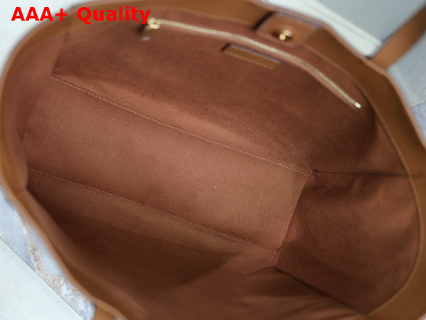 Saint Laurent Paris 4 Carre Tote in Toasted Brown Leather 862368 Replica