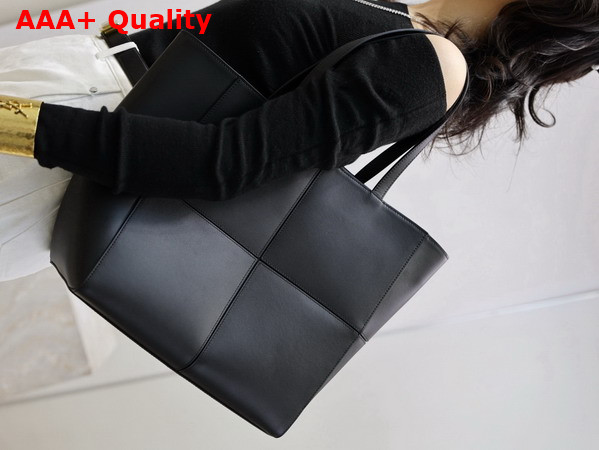 Saint Laurent Paris Small 4 Carre Tote in Leather Black 863959 Replica