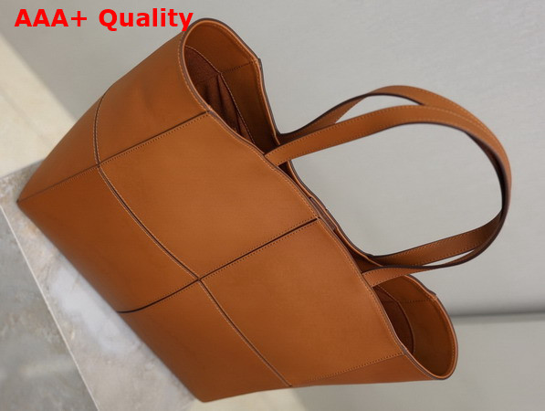 Saint Laurent Paris Small 4 Carre Tote in Leather Toasted Brown 863959 Replica