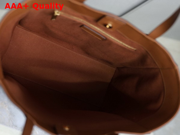 Saint Laurent Paris Small 4 Carre Tote in Leather Toasted Brown 863959 Replica