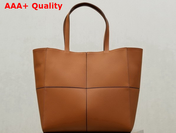 Saint Laurent Paris Small 4 Carre Tote in Leather Toasted Brown 863959 Replica