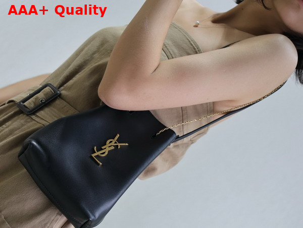Saint Laurent Pochon in Black Lambskin Replica