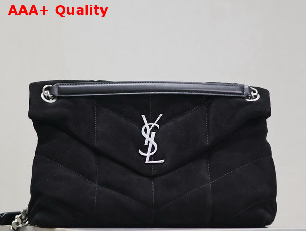 Saint Laurent Puffer Medium Bag in Black Suede Leather Replica