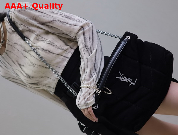Saint Laurent Puffer Medium Bag in Black Suede Leather Replica