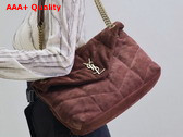 Saint Laurent Puffer Medium Bag in Brown Suede Leather Replica