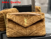 Saint Laurent Puffer Medium Bag in Merino Shearling and Lambskin Natural Brown Replica