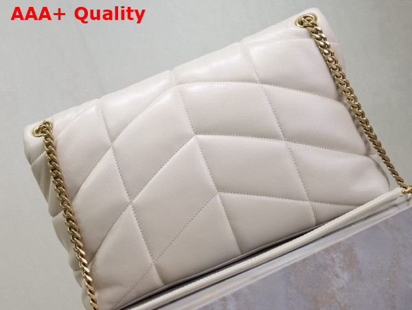 Saint Laurent Puffer Medium in Nappa Leather Blanc Vintage Replica