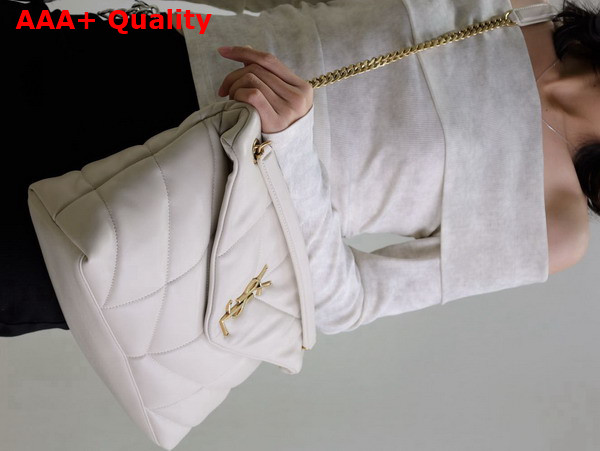 Saint Laurent Puffer Medium in Nappa Leather Blanc Vintage Replica