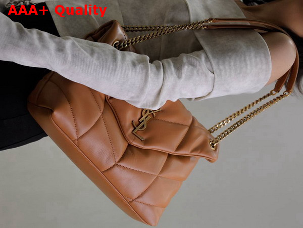 Saint Laurent Puffer Medium in Nappa Leather Light Caramel Replica