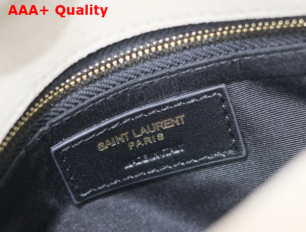 Saint Laurent Puffer Small Bag in Light Grey Suede Replica