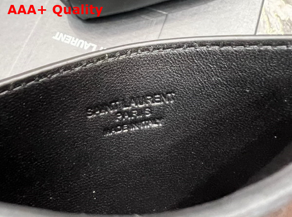 Saint Laurent Puffer Small Pouch in Black Quilted Lambskin Replica