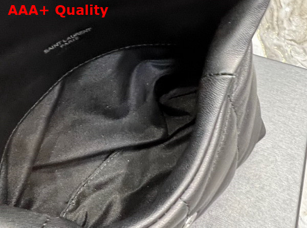 Saint Laurent Puffer Small Pouch in Black Quilted Lambskin Replica