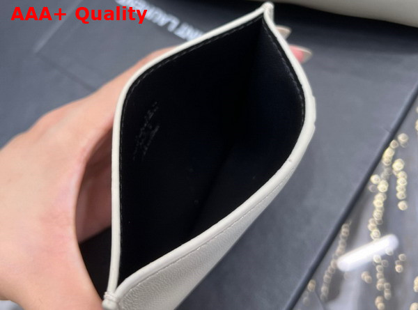 Saint Laurent Puffer Small Pouch in Blanc Vintage Quilted Lambskin Replica