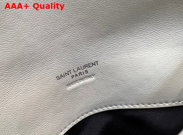 Saint Laurent Puffer Small Pouch in Blanc Vintage Quilted Lambskin Replica