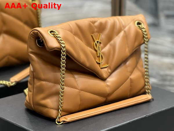 Saint Laurent Puffer Small in Dark Cork Lambskin Replica