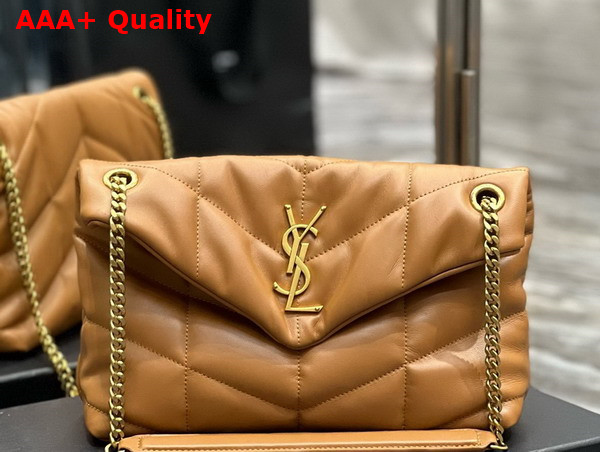 Saint Laurent Puffer Small in Dark Cork Lambskin Replica