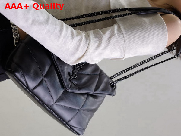 Saint Laurent Puffer Small in Nappa Leather Black Replica