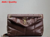 Saint Laurent Puffer Small in Nappa Leather Chocolate Replica