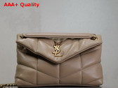 Saint Laurent Puffer Small in Nappa Leather Dark Beige Replica