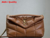 Saint Laurent Puffer Small in Nappa Leather Light Caramel Replica