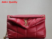 Saint Laurent Puffer Small in Nappa Leather Red Replica