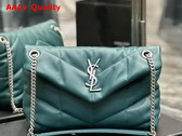 Saint Laurent Puffer Small in Peacock Blue Lambskin Replica