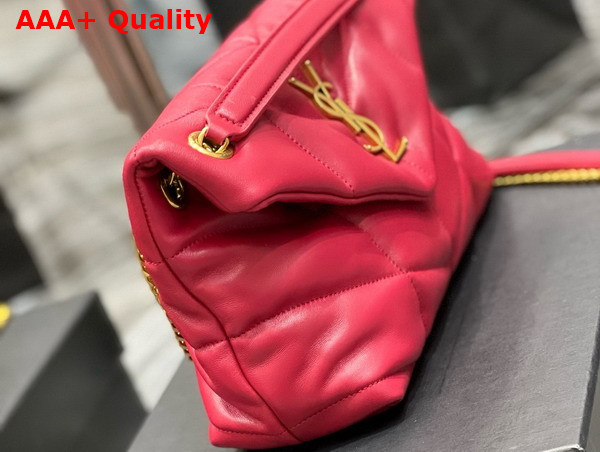 Saint Laurent Puffer Small in Red Lambskin Replica