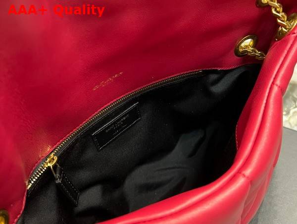 Saint Laurent Puffer Small in Red Lambskin Replica