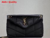 Saint Laurent Puffer Small in Satin Crepe Black Replica