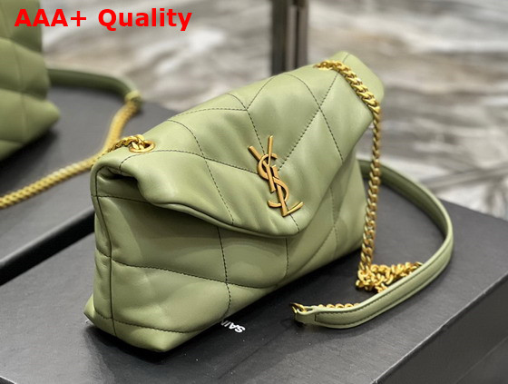 Saint Laurent Puffer Toy Bag in Pistache Quilted Lambskin Replica